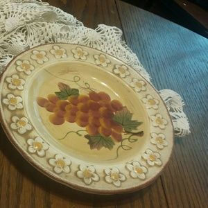 glass plate with grapes